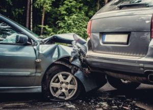 Car accident on the street.
