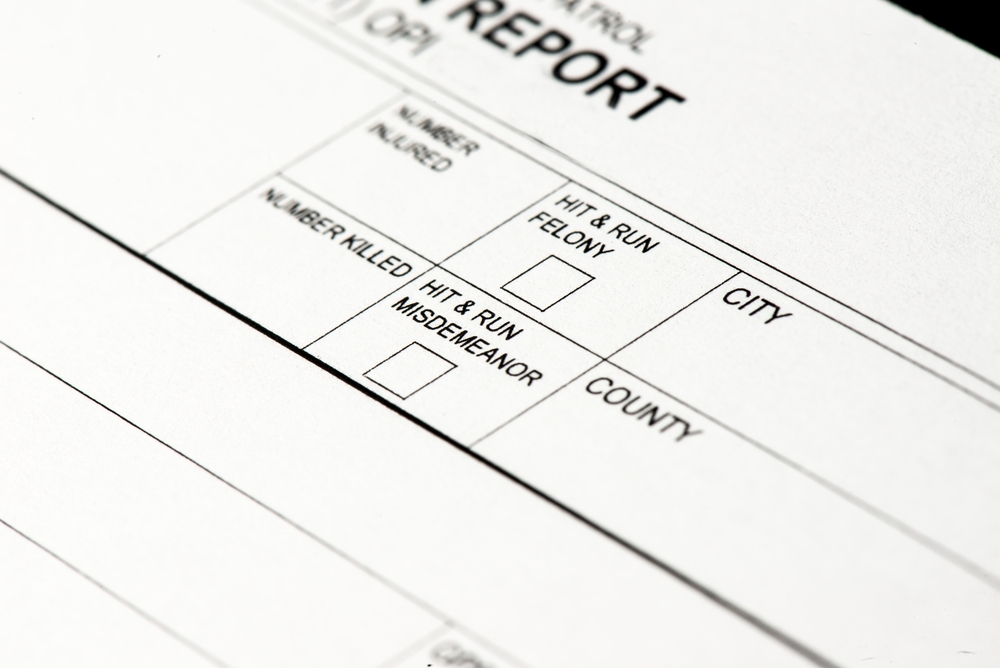 up close image of a police report