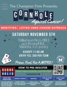 Cornhole tournament with instructions