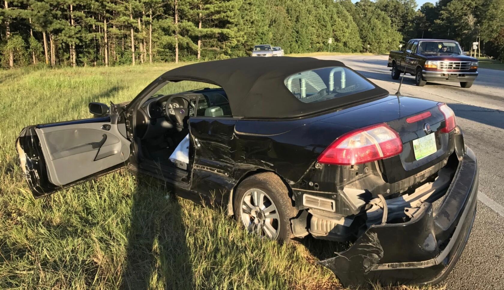 evidence photo from car accident injury case